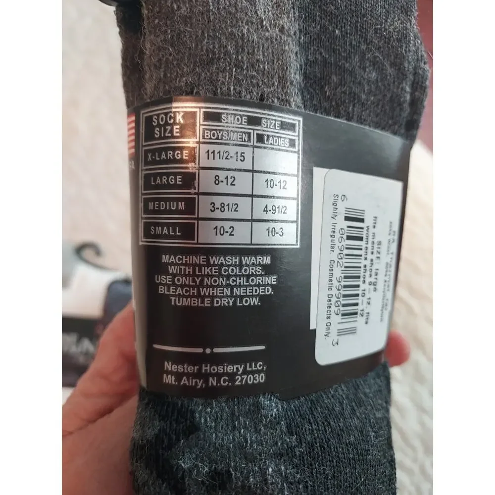Stone Mountain Socks Men size Large Lot Of 3 Thermal + Rags + stretch assortment